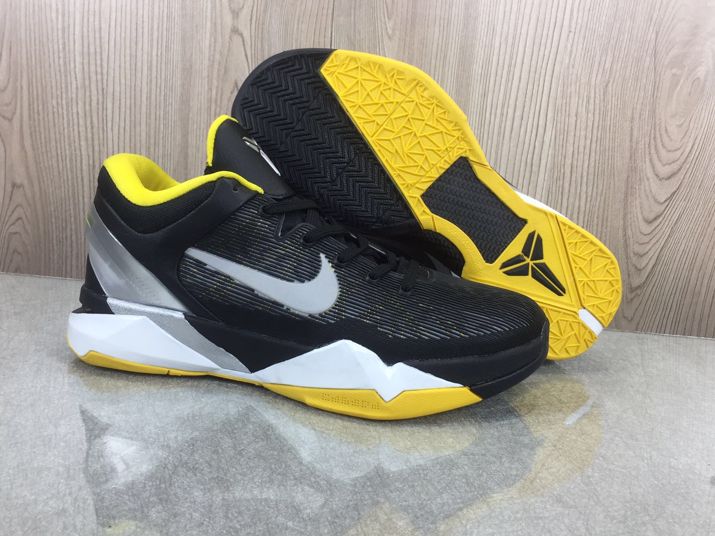 Nike Kobe 7 Black Yellow White Shoes